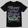 Jordan 1 Retro Low OG Zion Williamson Voodoo Alternate DopeSkill T-Shirt Money Is Our Motive Typo Graphic Streetwear - Black