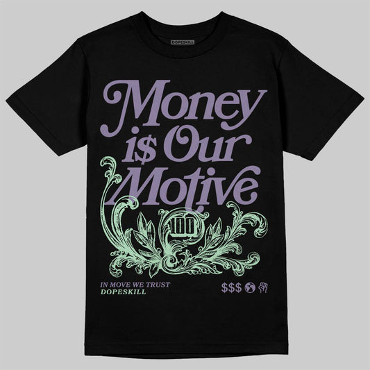 Jordan 1 Retro Low OG Zion Williamson Voodoo Alternate DopeSkill T-Shirt Money Is Our Motive Typo Graphic Streetwear - Black