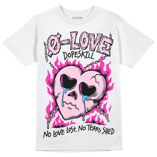 Pink Sneakers DopeSkill T-Shirt Crying Heart Graphic Streetwear - White