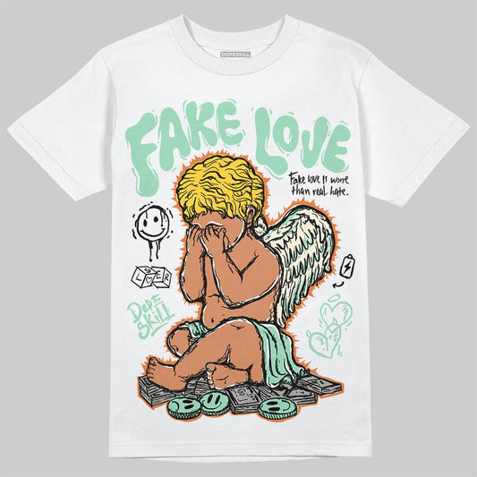 SB Dunk Low Rodeo Tourmaline DopeSkill T-Shirt False Love Graphic Streetwear - White
