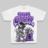 Purple Oversize Print Paper Chaser Boy DopeSkill Graphic T-shirt Streetwear - White