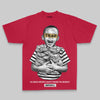 Red Oversize Print Scared Money Don't Make No Money DopeSkill Graphic Premium T-shirt Streetwear - Red 