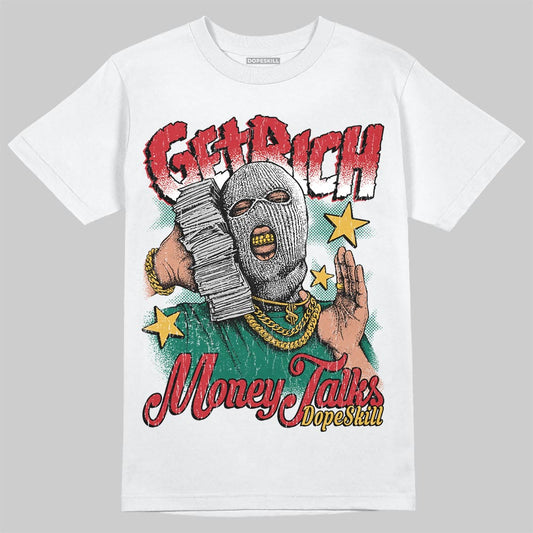 Jordan 3 Mexico 'El Vuelo' DopeSkill T-Shirt Get Rich Graphic Streetwear - White
