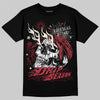 Jordan 4 “Sierra Red" DopeSkill T-Shirt Drip Season Graphic Streetwear - Black