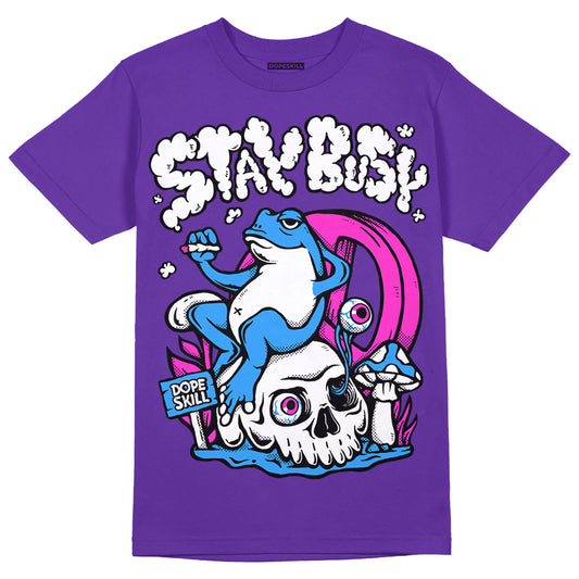 PURPLE Sneakers DopeSkill Purple T-Shirt Stay Busy Graphic Streetwear