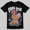 Jordan 3 GS “Cobalt Bliss” DopeSkill T-Shirt False Love Graphic Streetwear - Black