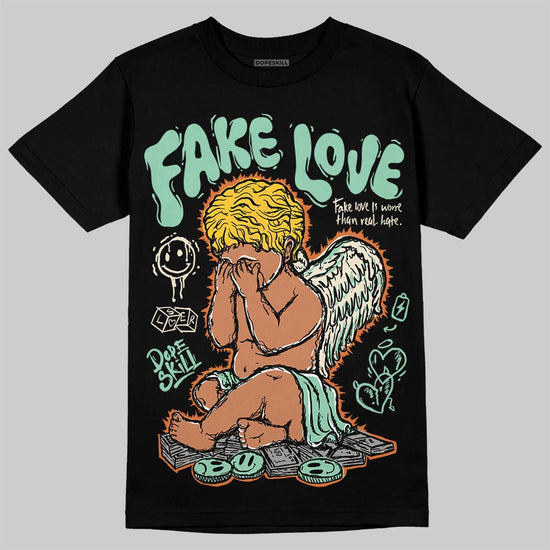 SB Dunk Low Rodeo Tourmaline DopeSkill T-Shirt False Love Graphic Streetwear - Black