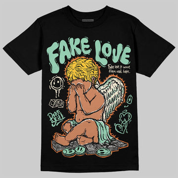 SB Dunk Low Rodeo Tourmaline DopeSkill T-Shirt False Love Graphic Streetwear - Black