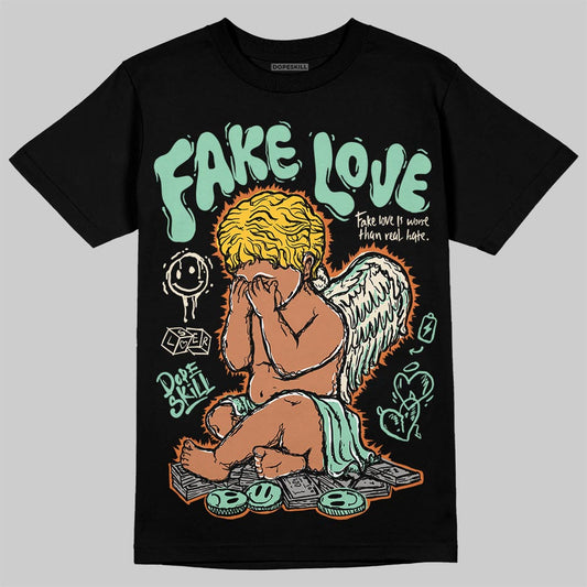 SB Dunk Low Rodeo Tourmaline DopeSkill T-Shirt False Love Graphic Streetwear - Black