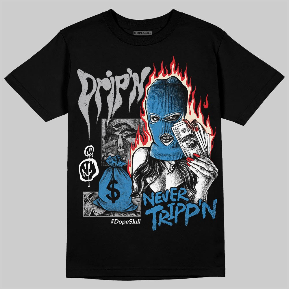 Jordan 3 Retro OG Rare Air DopeSkill T-Shirt Drip'n Never Tripp'n Graphic Streetwear - Black