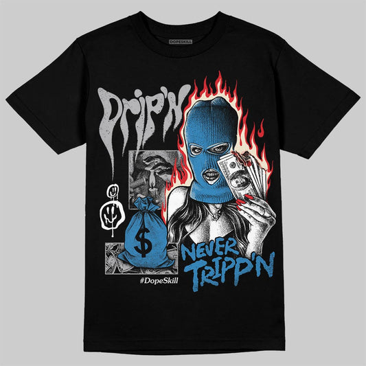 Jordan 3 Retro OG Rare Air DopeSkill T-Shirt Drip'n Never Tripp'n Graphic Streetwear - Black