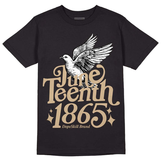 TAN Sneakers DopeSkill T-Shirt Juneteenth 1865 Graphic Streetwear - Black