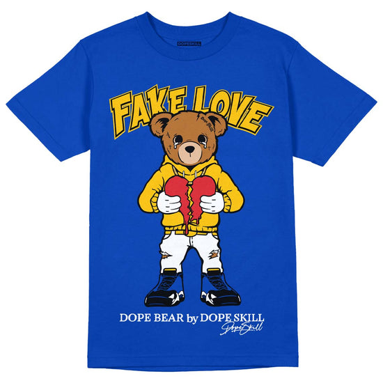 Jordan 14 “Laney” DopeSkill Varsity Royal T-Shirt Fake Love Graphic Streetwear