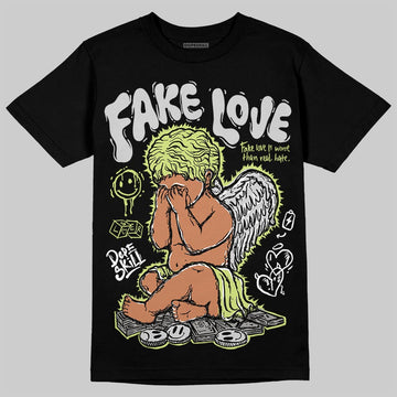 Jordan 4 GS “Light Lemon Twist” DopeSkill T-Shirt False Love Graphic Streetwear  black