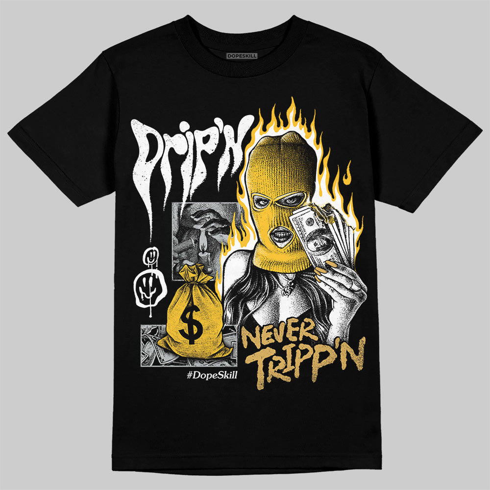 Jordan 12 "Phantom" DopeSkill T-Shirt Drip'n Never Tripp'n Graphic Streetwear - Black