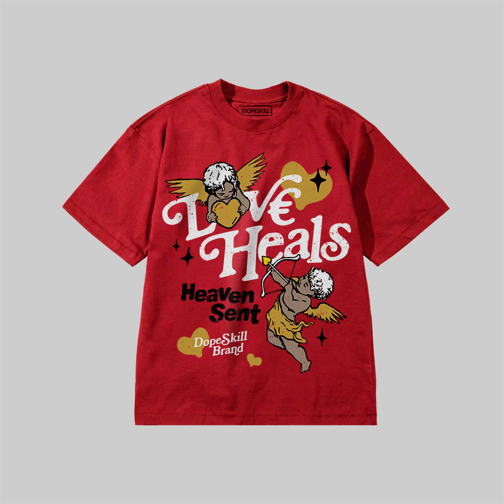 New Love Heals DopeSkill Premium T-shirt Streetwear - Red