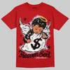 Jordan 5 Retro Fire Red Black Tongue (2025) DopeSkill T-Shirt Heaven Sent Graphic Streetwear - Red