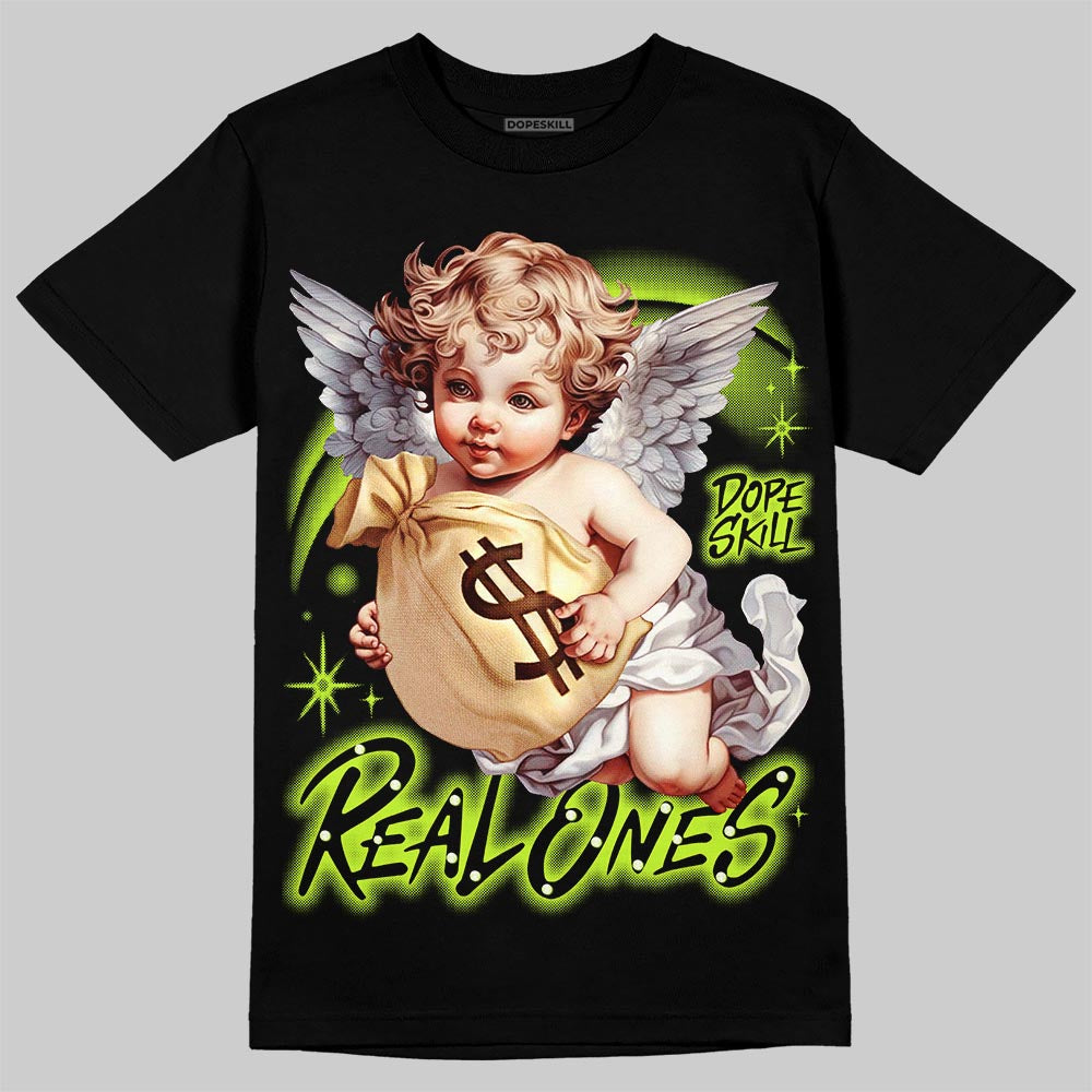 Air Foamposite Pro Voltage DopeSkill T-Shirt Real Ones Angel Graphic Streetwear - Black
