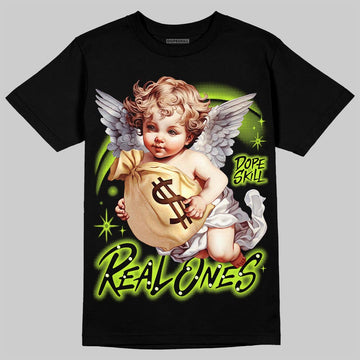 Air Foamposite Pro Voltage DopeSkill T-Shirt Real Ones Angel Graphic Streetwear - Black