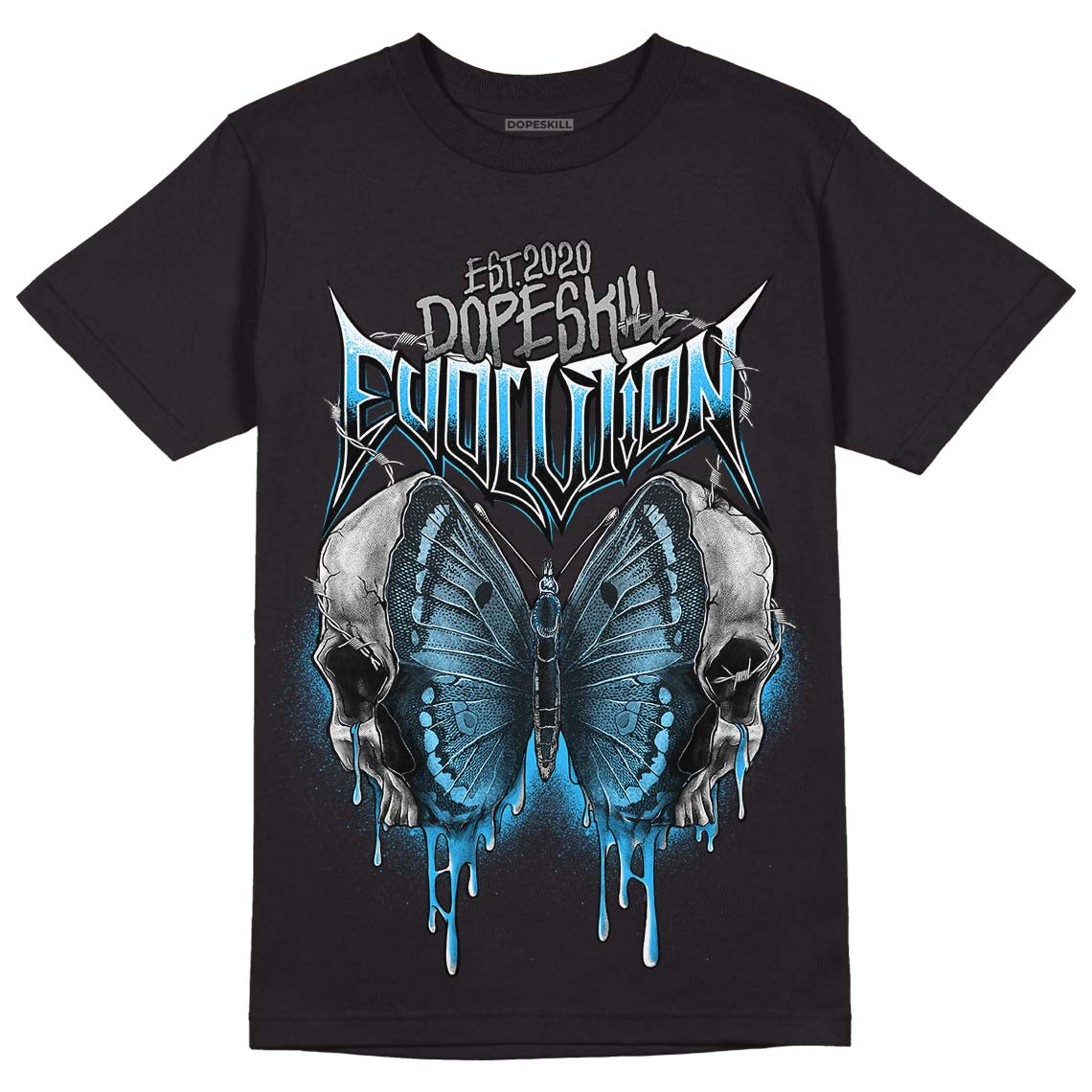 Jordan 2 Low "University Blue" DopeSkill T-Shirt DopeSkill Evolution Graphic Streetwear - Black