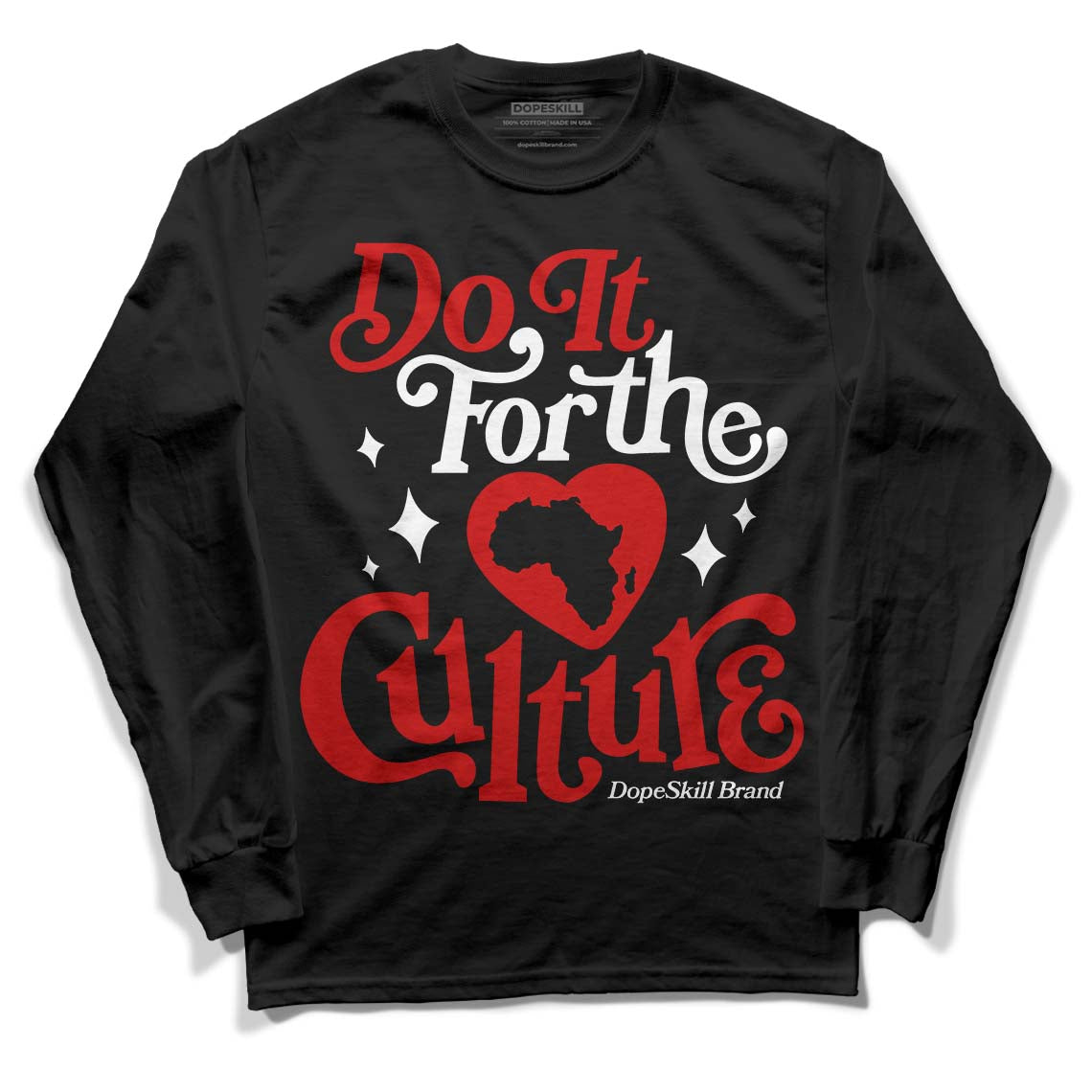 Jordan 1 Retro Low "Black Toe" DopeSkill Long Sleeve T-Shirt Do It For The Culture Graphic Streetwear - Black