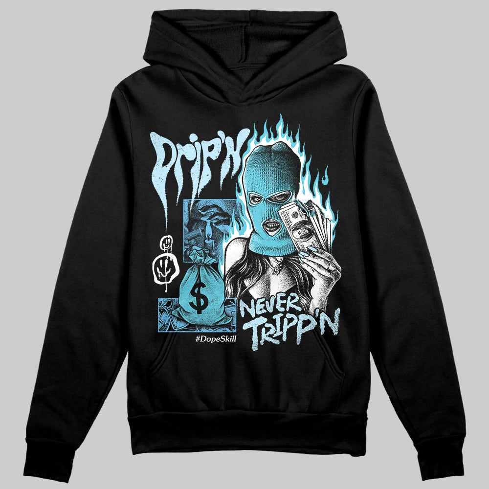 Jordan 11 Retro Legend Blue DopeSkill Hoodie Sweatshirt Drip'n Never Tripp'n Graphic Streetwear - Black