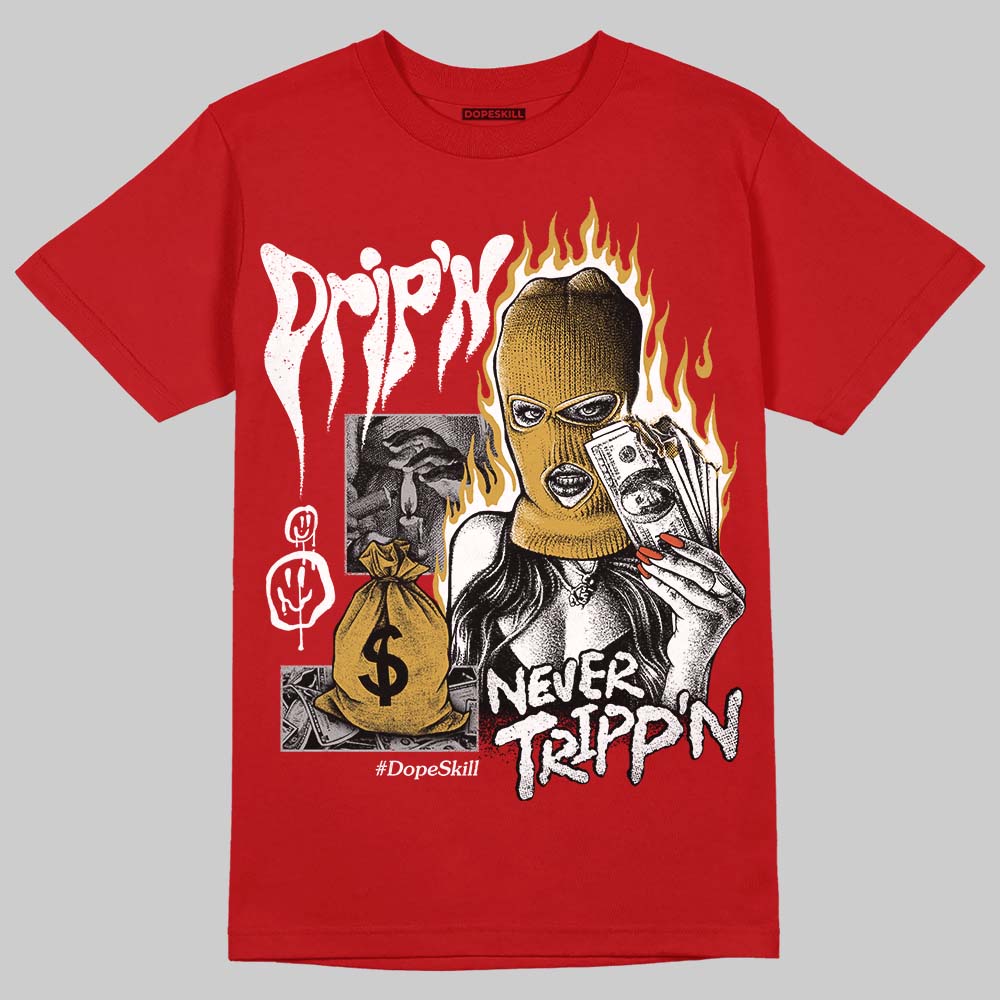 Nigel Sylvester x Air Jordan 4 ‘Brick by Brick’ DopeSkill T-Shirt Drip'n Never Tripp'n Graphic Streetwear - Red