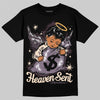 A Ma Maniére x Air Jordan 3 Black Violet Ore DopeSkill T-Shirt Heaven Sent Graphic Streetwear - Black