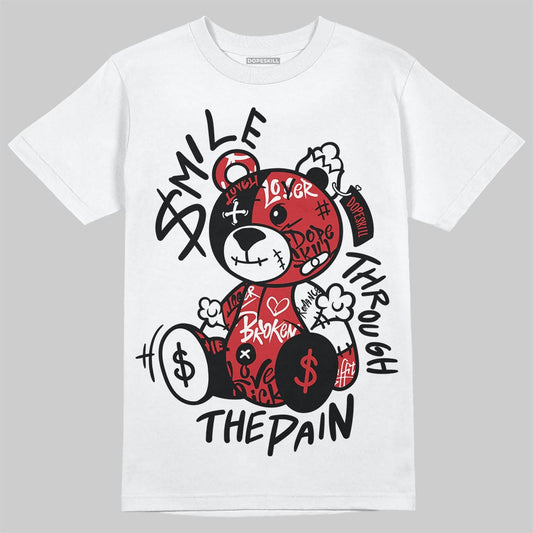 Air Max Uptempo 95 “Bulls Away” DopeSkill T-Shirt Smile Through The Pain Graphic Streetwear - White