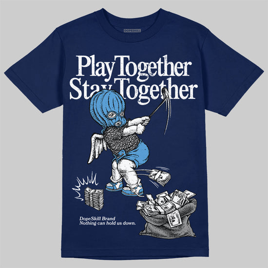 Jordan 3 "Midnight Navy" DopeSkill Navy T-Shirt Play together, Stay together Graphic Streetwear