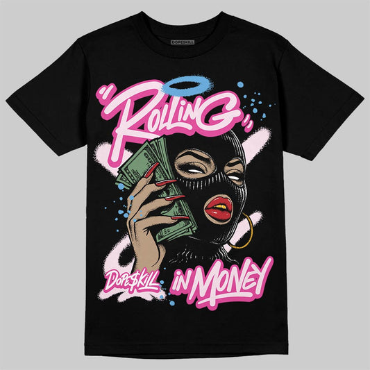 Dunk Low GS 'Triple Pink' DopeSkill T-Shirt Rolling in Money Graphic Streetwear - Black