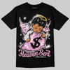 Jordan 4 WMNS “Orchid” DopeSkill T-Shirt Heaven Sent Graphic Streetwear - Black