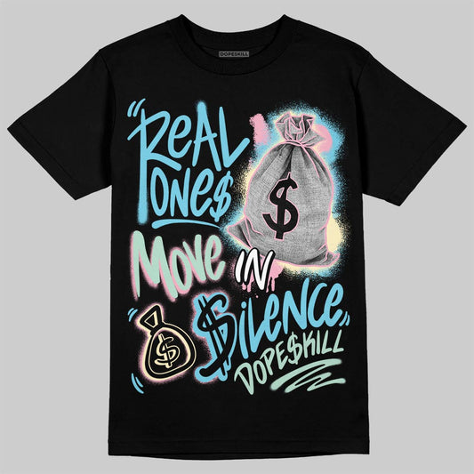 SB Dunk Low Verdy Visty DopeSkill T-Shirt Real Ones Move In Silence Graphic Streetwear - Black