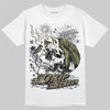 Jordan 3 “Medium Olive” aka “Family Affair” DopeSkill T-Shirt Drip Season Graphic Streetwear - White
