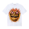 Orange, Black and White Sneakers DopeSkill T-Shirt Hellfire Graphic Streetwear - White