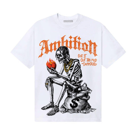 Orange, Black and White Sneakers DopeSkill T-Shirt Ambition Graphic Streetwear - White