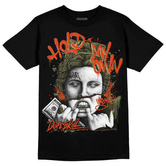 Olive Sneakers DopeSkill T-Shirt Hold My Own Graphic Streetwear - Black