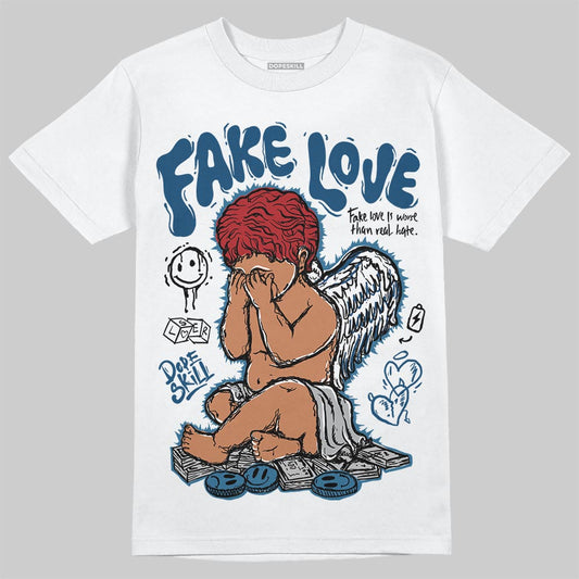 Jordan 12 Retro French Blue (2025) DopeSkill T-Shirt False Love Graphic Streetwear