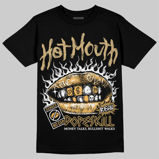 Jordan 6 “Pearl” DopeSkill T-Shirt Hot Mouth Graphic Streetwear - Black