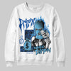 Jordan 12 “Blueberry” DopeSkill Sweatshirt Drip'n Never Tripp'n Graphic Streetwear - White