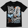 Jordan 1 Retro High Virgil Abloh Archive Alaska DopeSkill T-Shirt Real Ones Move In Silence Graphic Streetwear - Black