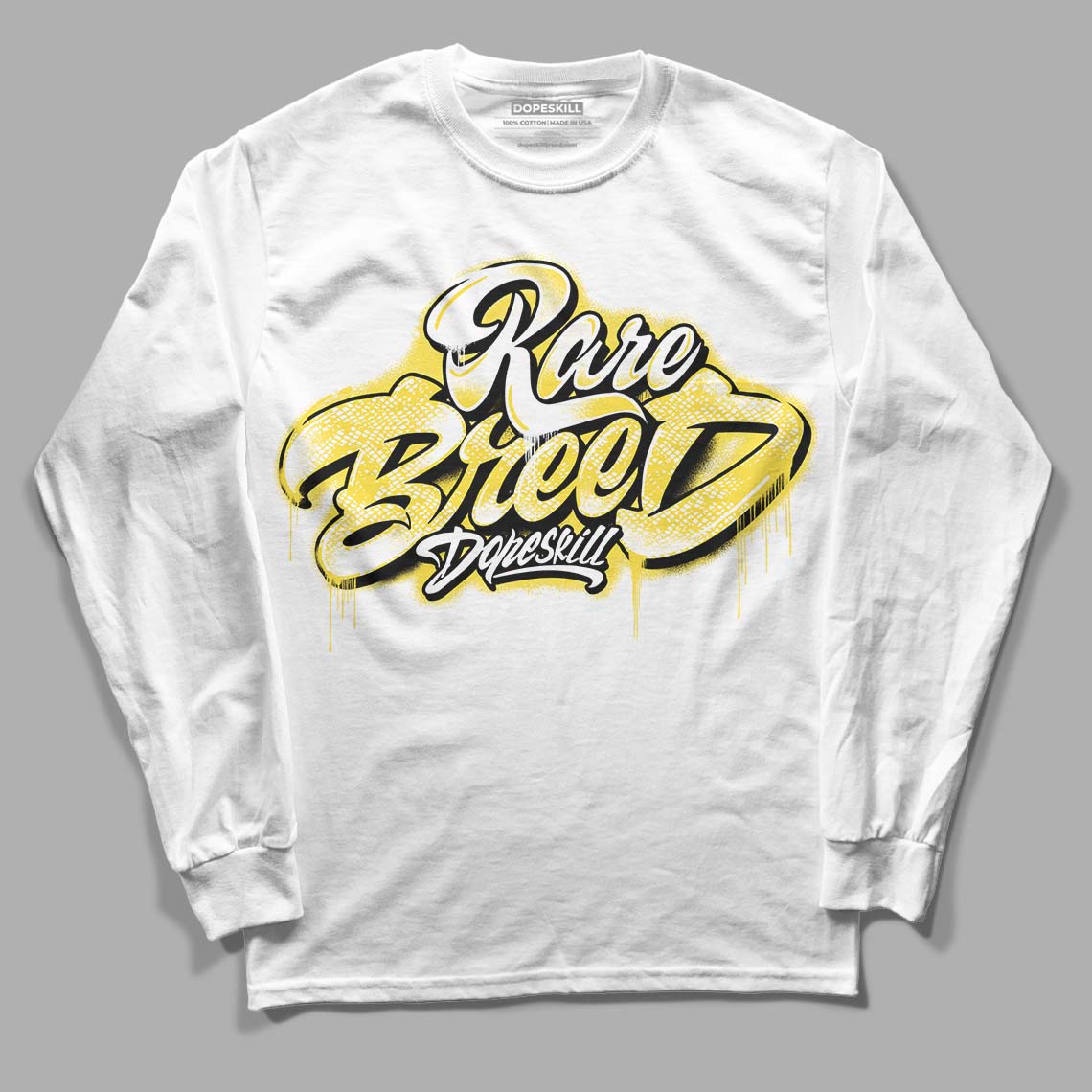 Wmns Air Jordan 11 Low 'Yellow Snakeskin' DopeSkill Long Sleeve T-Shirt Rare Breed Type Graphic Streetwear - White