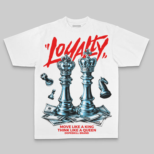 Red Sneakers Oversize Print 'Loyalty' DopeSkill Graphic T-shirt Streetwear - White