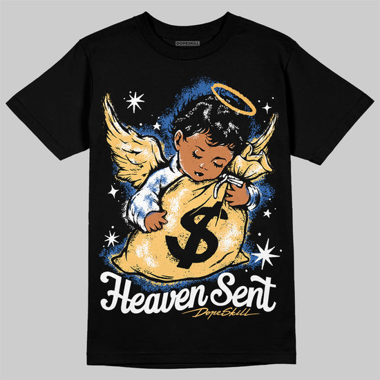 Travis Scott x Air Jordan 1 Low OG “Canary” DopeSkill T-Shirt Heaven Sent Graphic Streetwear - Black