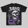 Purple Oversize Print Jealousy DopeSkill Graphic T-shirt Streetwear - black