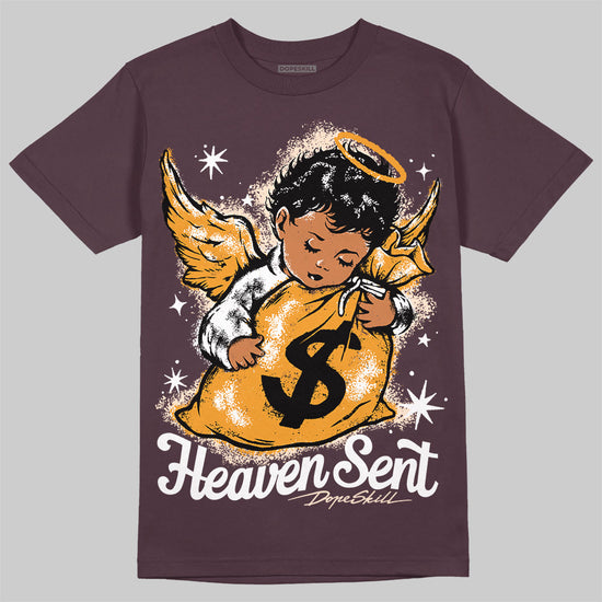 A Ma Maniére x Air Jordan 3 Black Violet Ore DopeSkill Maroon T-shirt Heaven Sent Graphic Streetwear