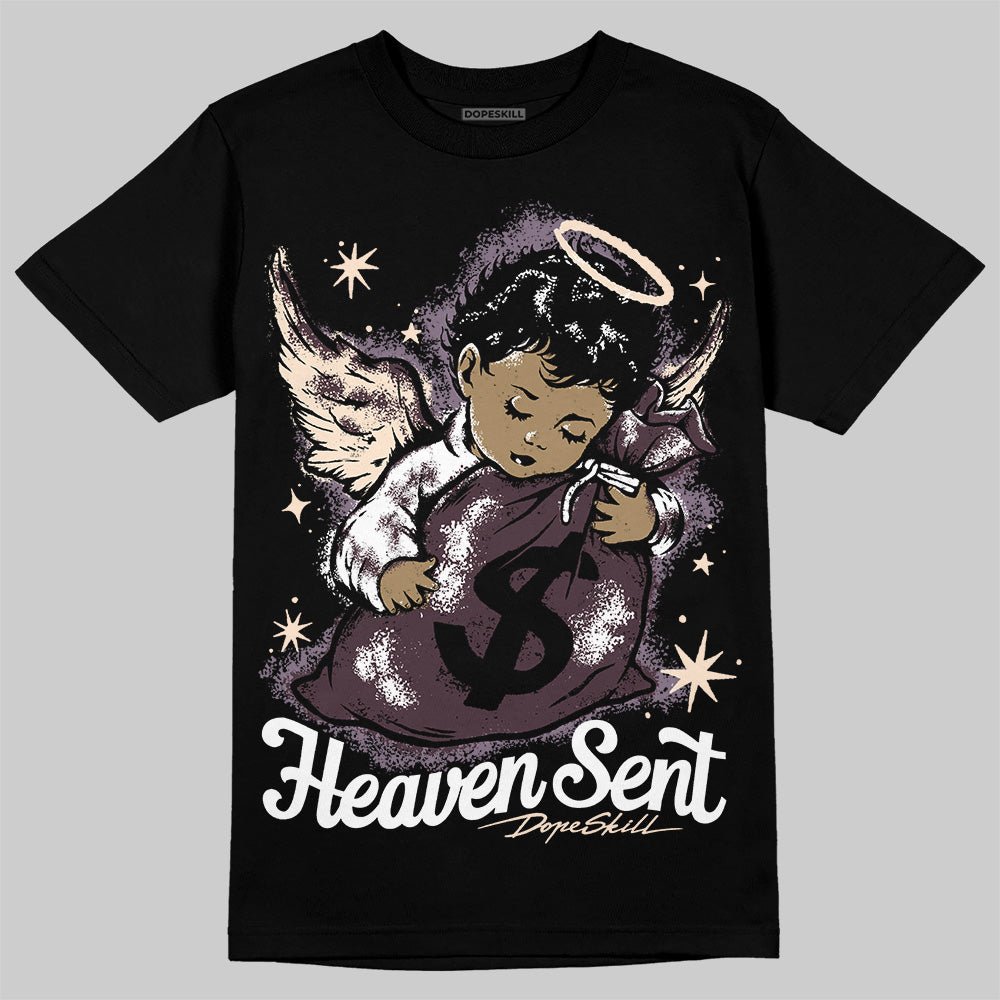 A Ma Maniére x Air Jordan 3 "Burgundy Crush" DopeSkill T-Shirt Heaven Sent Graphic Streetwear - Black