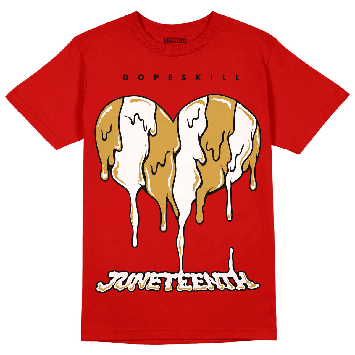 Red Collection DopeSkill Red T-shirt Juneteenth Heart Graphic – DOPESKILL