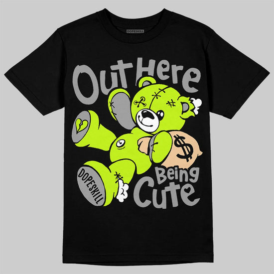 Max 95 Big Bubble Neon Yellow DopeSkill T-Shirt Out Here Being Cute Graphic Streetwear - black