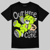 Max 95 Big Bubble Neon Yellow DopeSkill T-Shirt Out Here Being Cute Graphic Streetwear - black